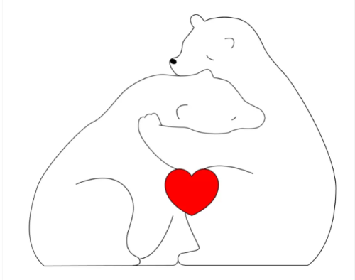 Collection CuddleBears - Coffret cadeau en bois fabriqué à la main