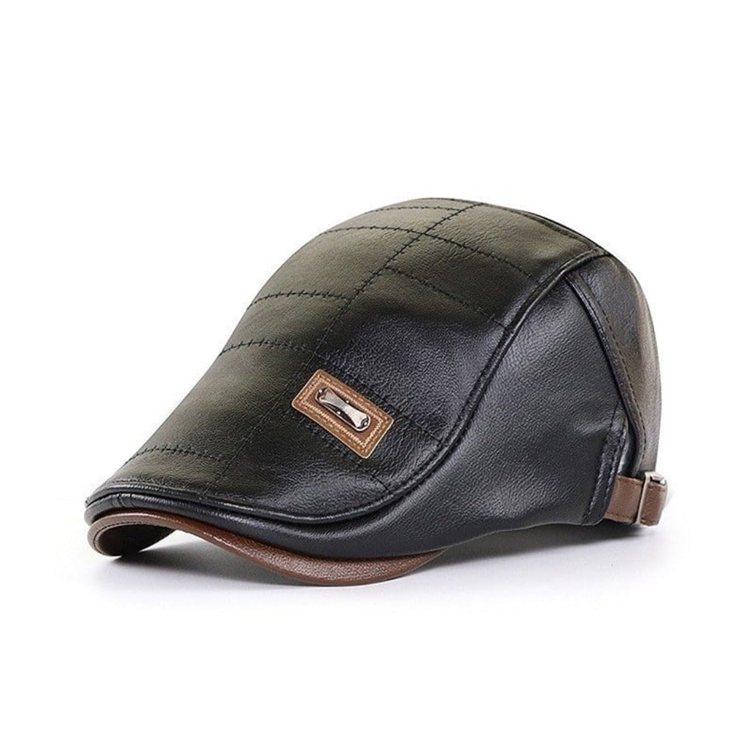 Jade - Béret d'inspiration rétro en cuir PU