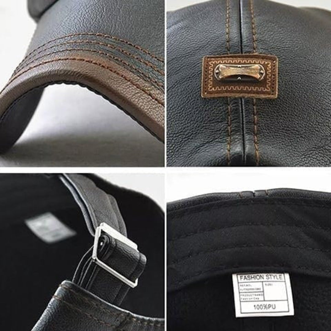 Jade - Béret d'inspiration rétro en cuir PU