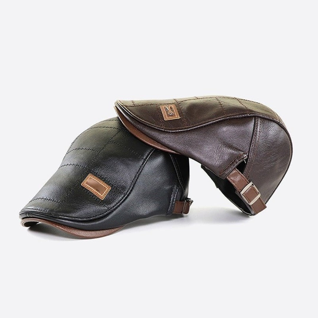 Jade - Béret d'inspiration rétro en cuir PU