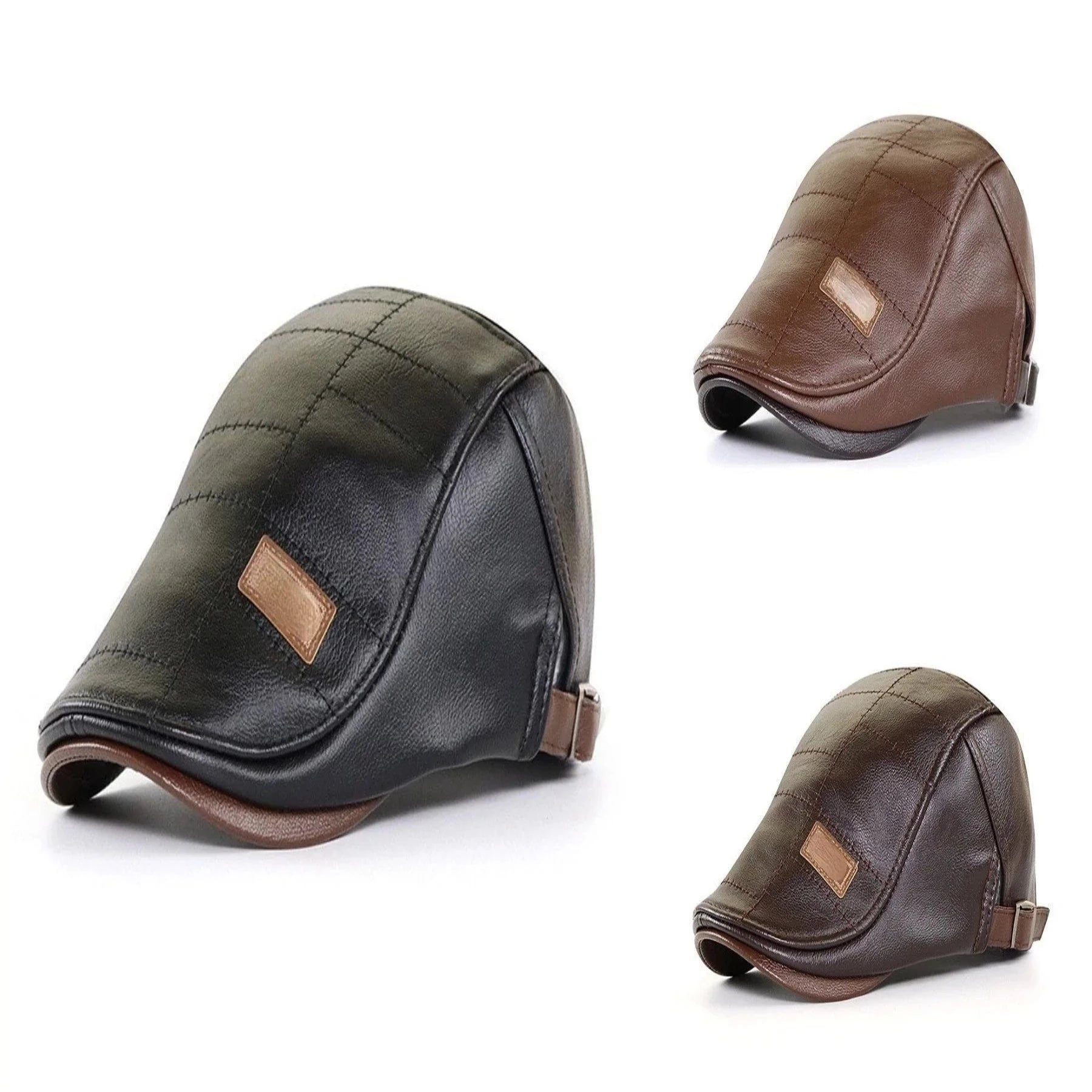 Jade - Béret d'inspiration rétro en cuir PU
