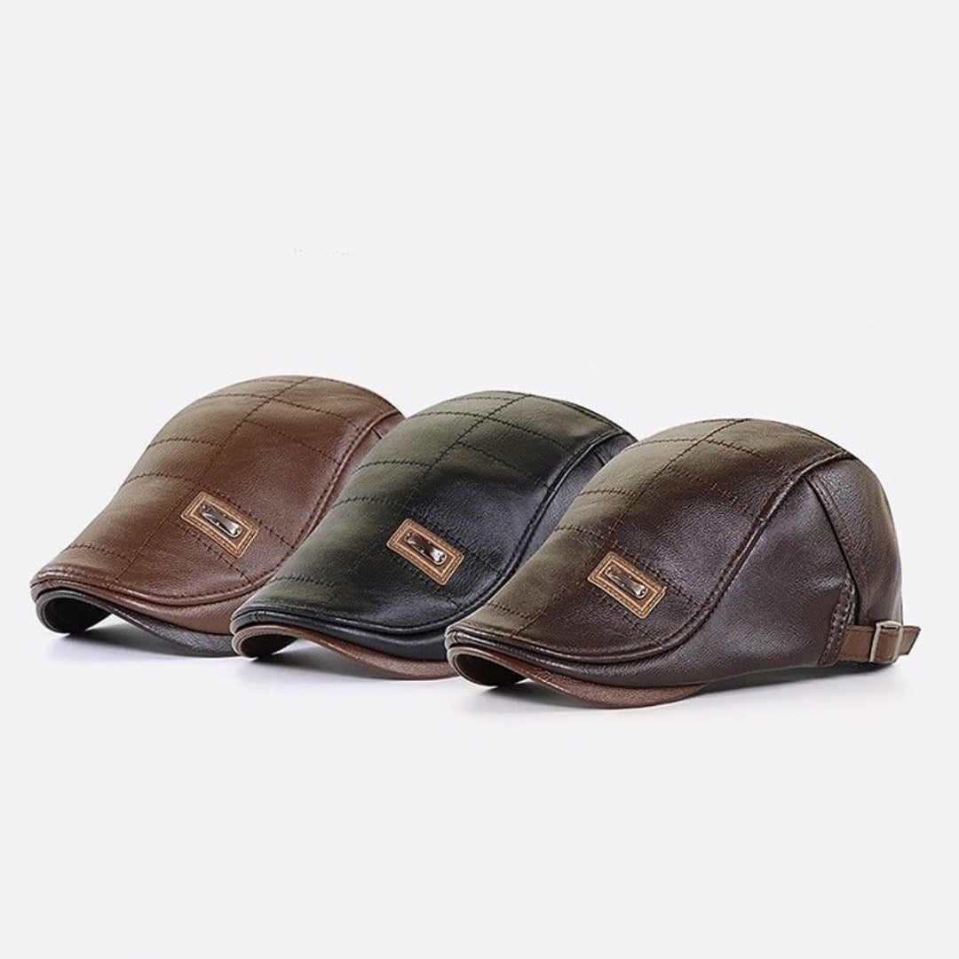 Jade - Béret d'inspiration rétro en cuir PU