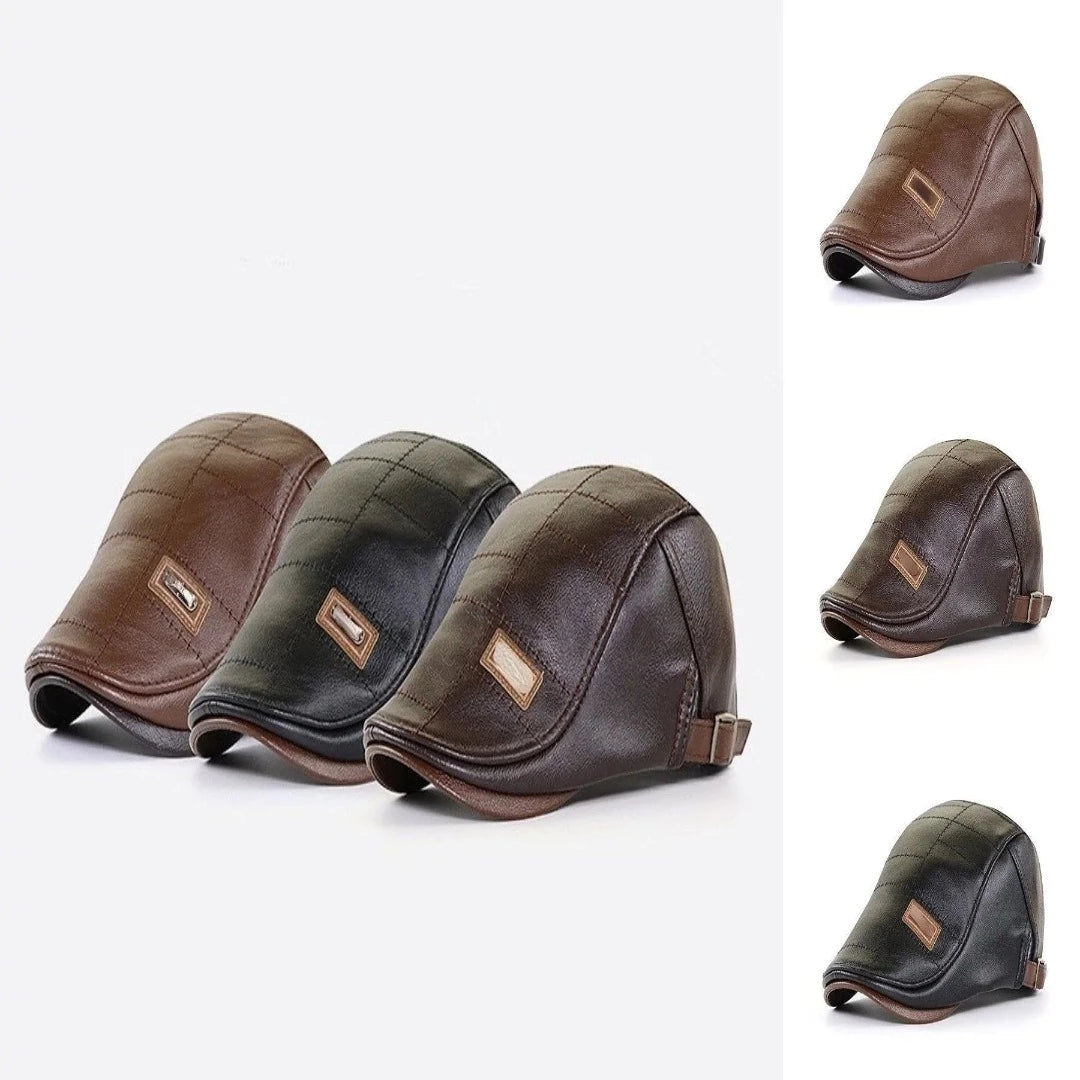Jade - Béret d'inspiration rétro en cuir PU