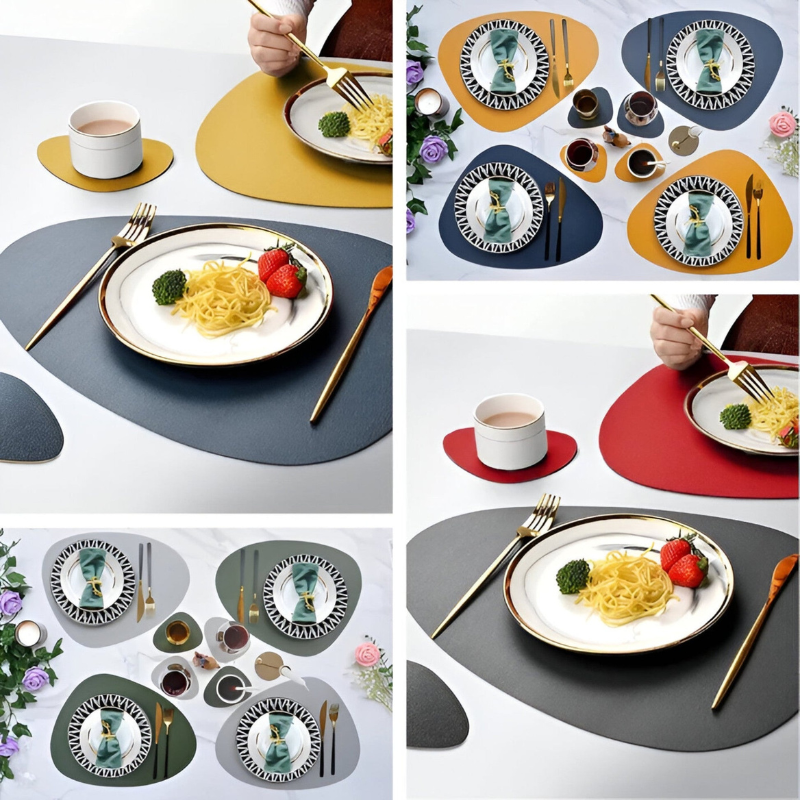 Bordluna Élégant Sets de Sous-plat et Set de Dessous de Plat Réciproque