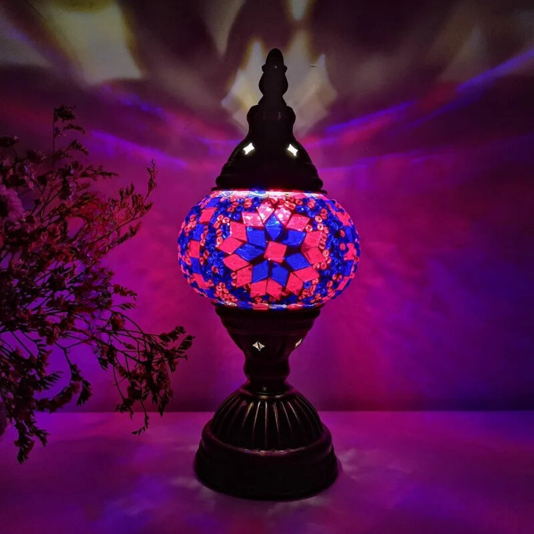 Lampe de table Mosaïque à motifs colorés