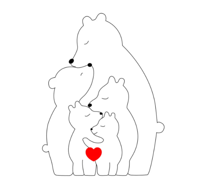 Collection CuddleBears - Coffret cadeau en bois fabriqué à la main