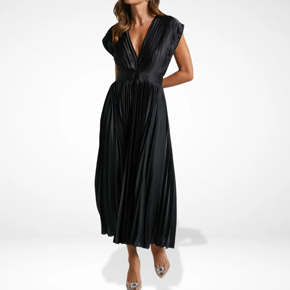 Serena - Robe Maxi Plissée Élégante