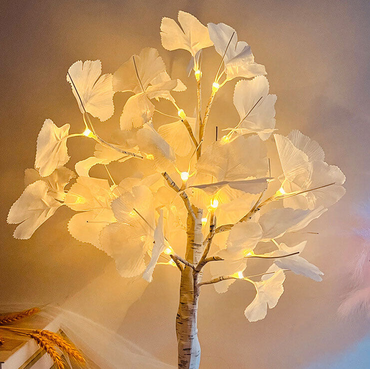 Lampe en bois éclairée par LED à piles