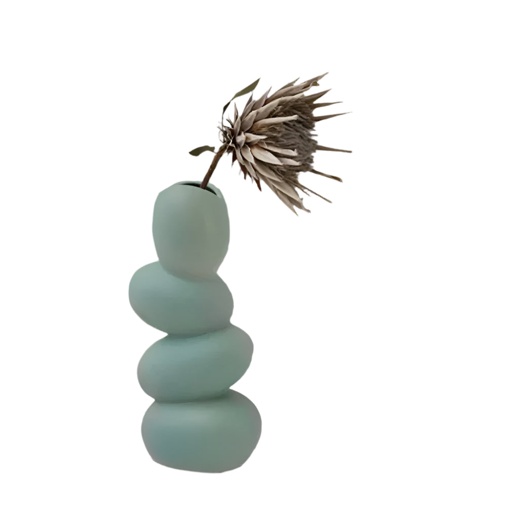 Vase en céramique ovoïde OvaForm - Décoration moderne en forme d'œuf pour centre de table