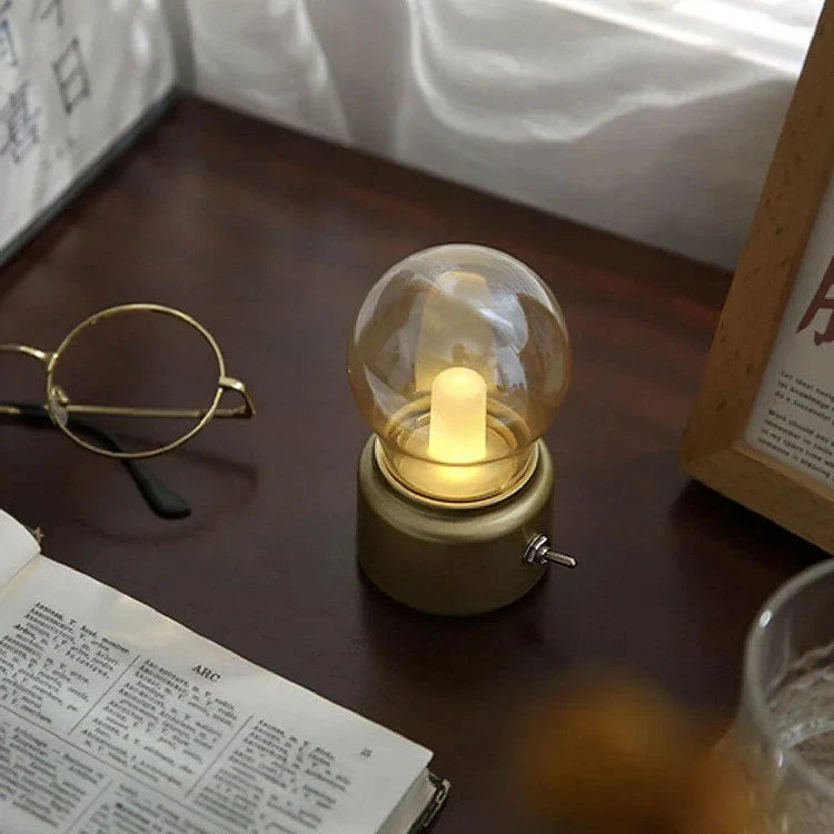 RetroGlow - Lampe de nuit LED portable avec batterie rechargeable