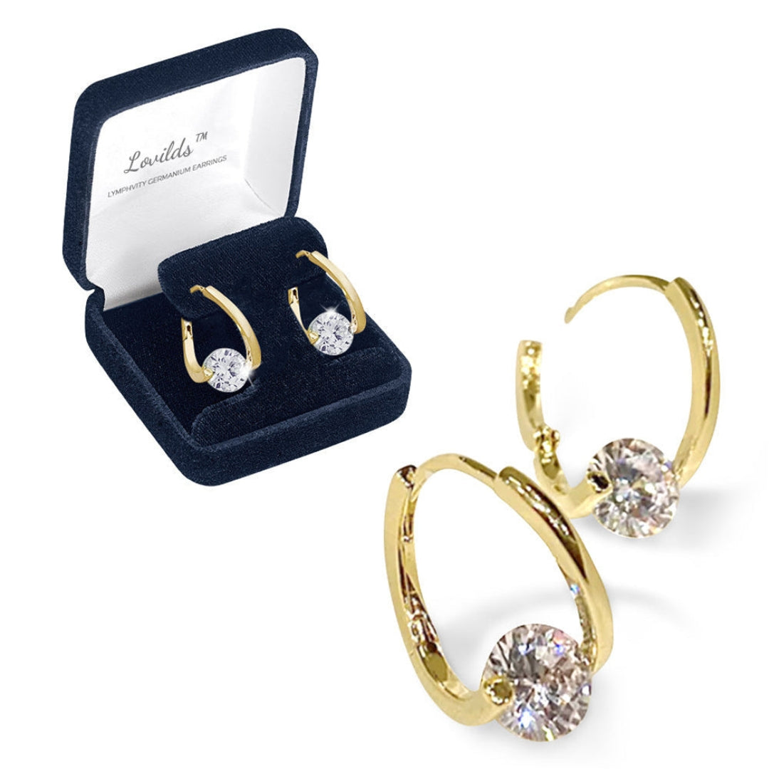Boucles d'oreilles thérapeutiques en germanium magnétiques Liora Moderne – Style et Bien-être en Un Seul