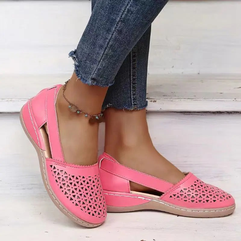 Solenn - Espadrilles à talon compensé perforées Ubesværet