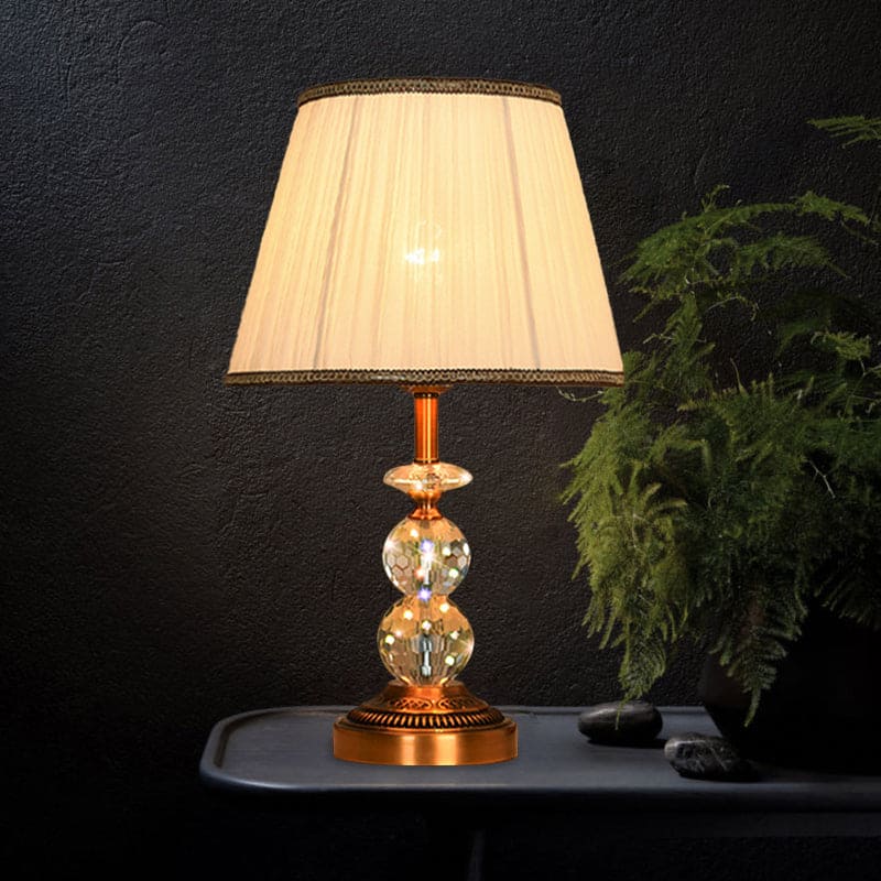 LumiCrystal – Lampe de table élégante avec boules de cristal à facettes