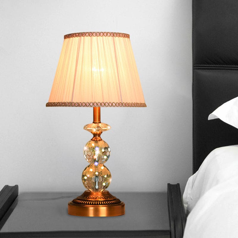 LumiCrystal – Lampe de table élégante avec boules de cristal à facettes