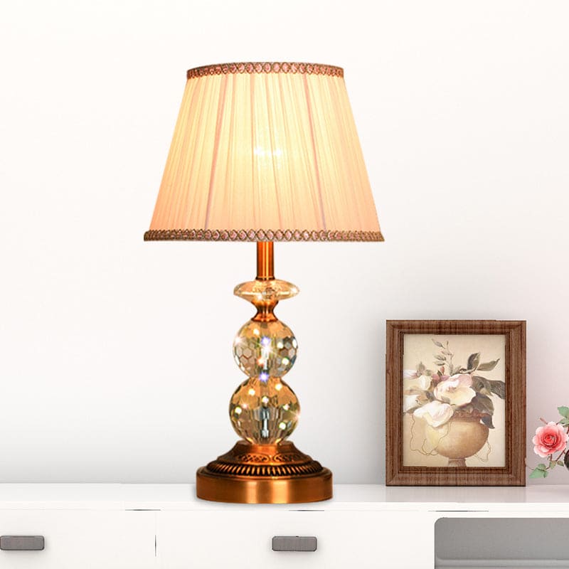 LumiCrystal – Lampe de table élégante avec boules de cristal à facettes