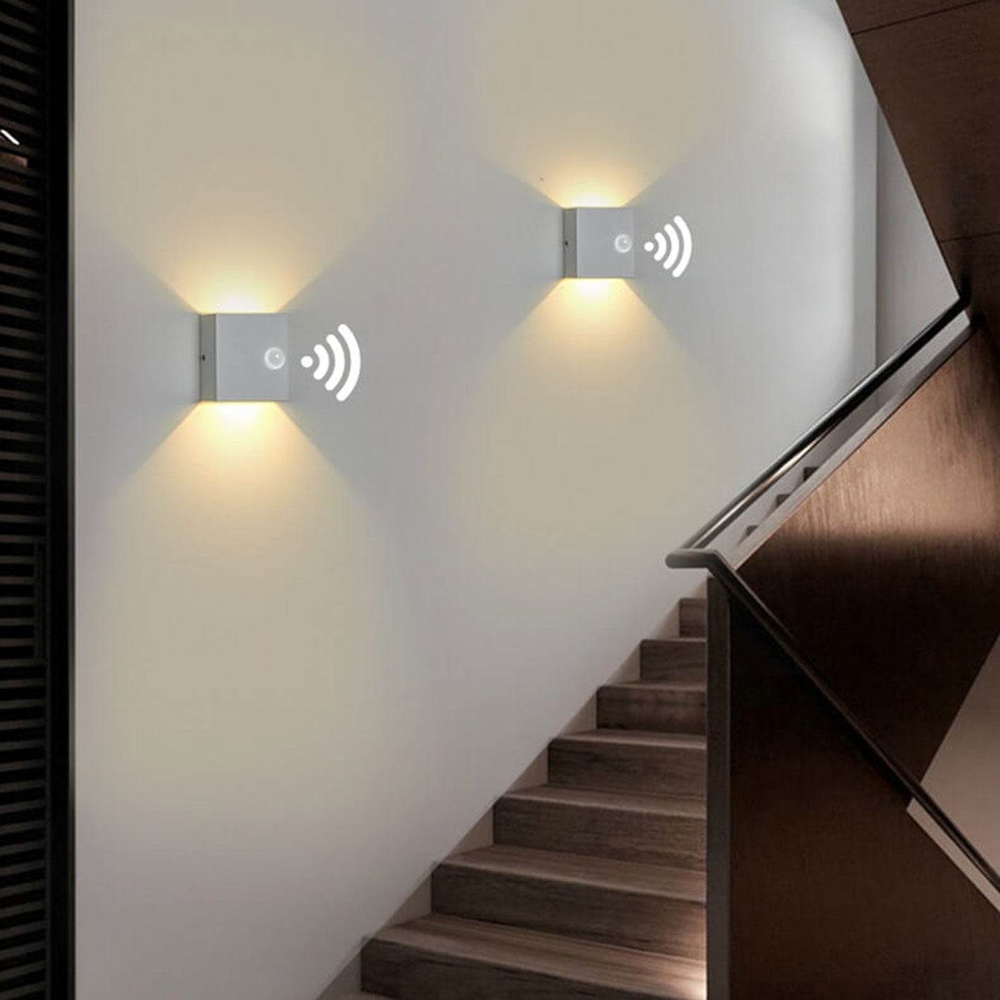 LumiGuard lampe murale LED avec capteur de mouvement – Éclairage extérieur moderne