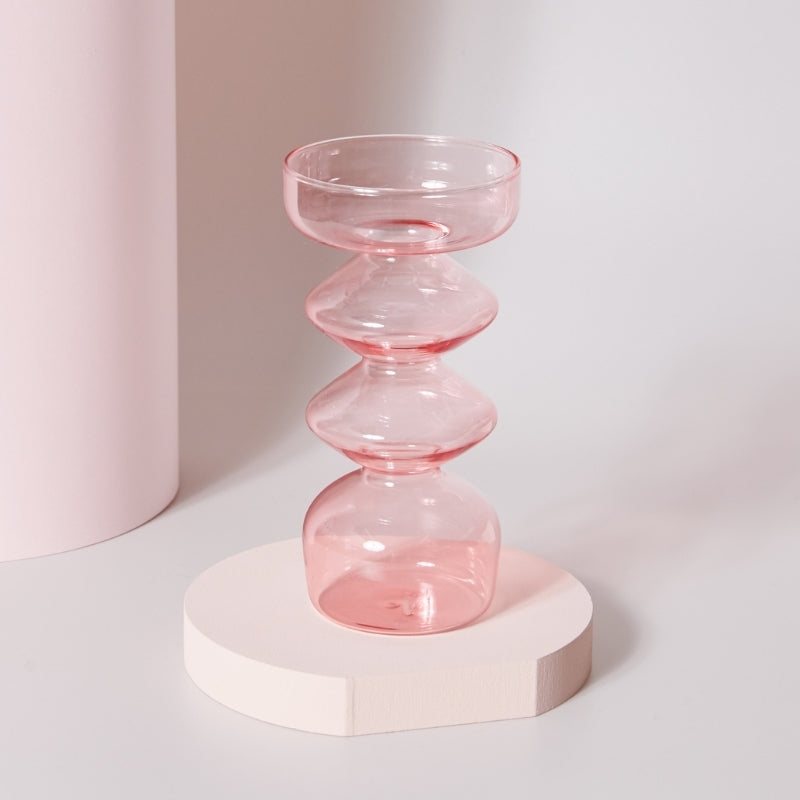 GlassAura - Bougeoirs et vases en verre faits à la main élégants