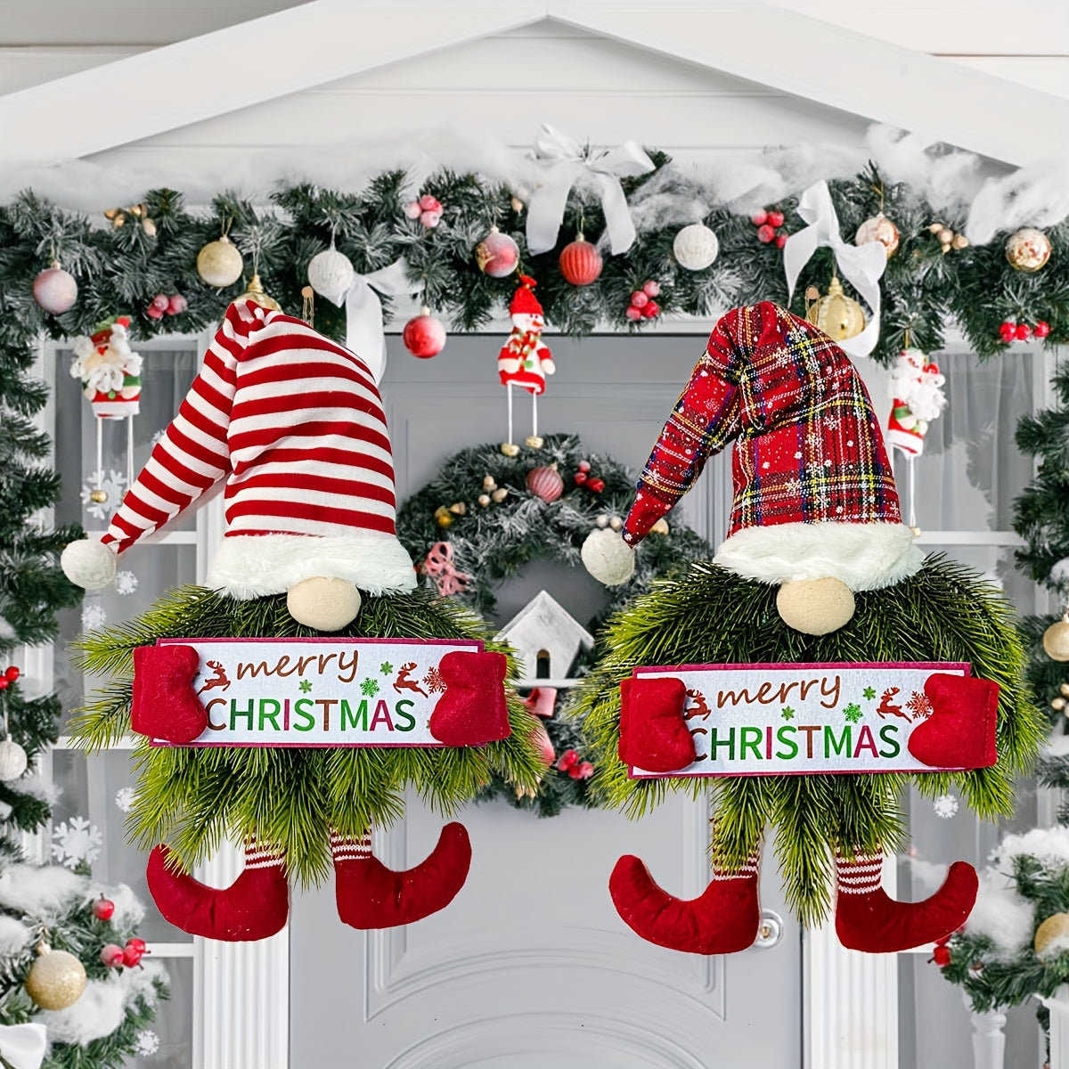 Couronne de porte de Noël Art Déco