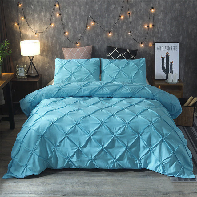 LuxeTuft - Ensemble de housses de couette confortable avec plissage en diamant