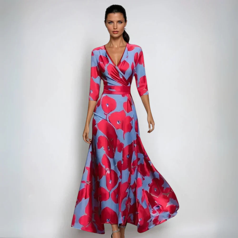 Robe portefeuille fleurie Isabella Stilfuld – Féminité et Élégance