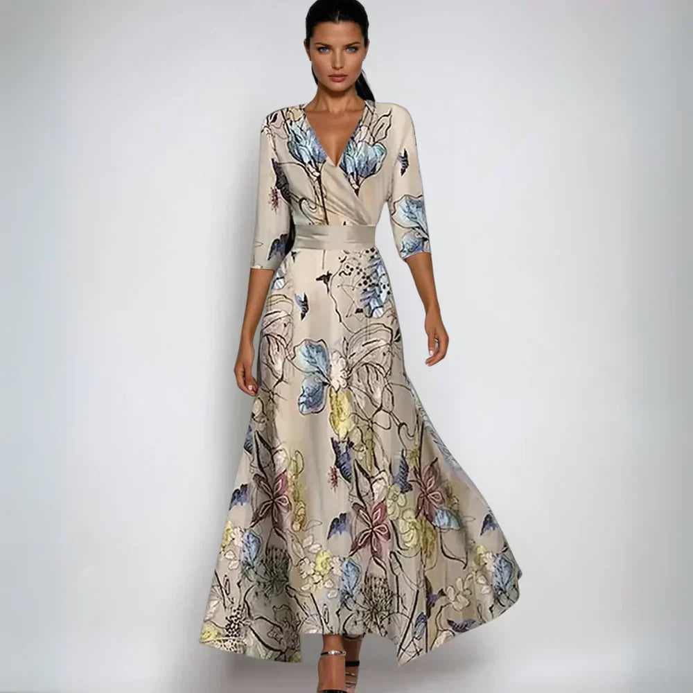 Robe portefeuille fleurie Isabella Stilfuld – Féminité et Élégance