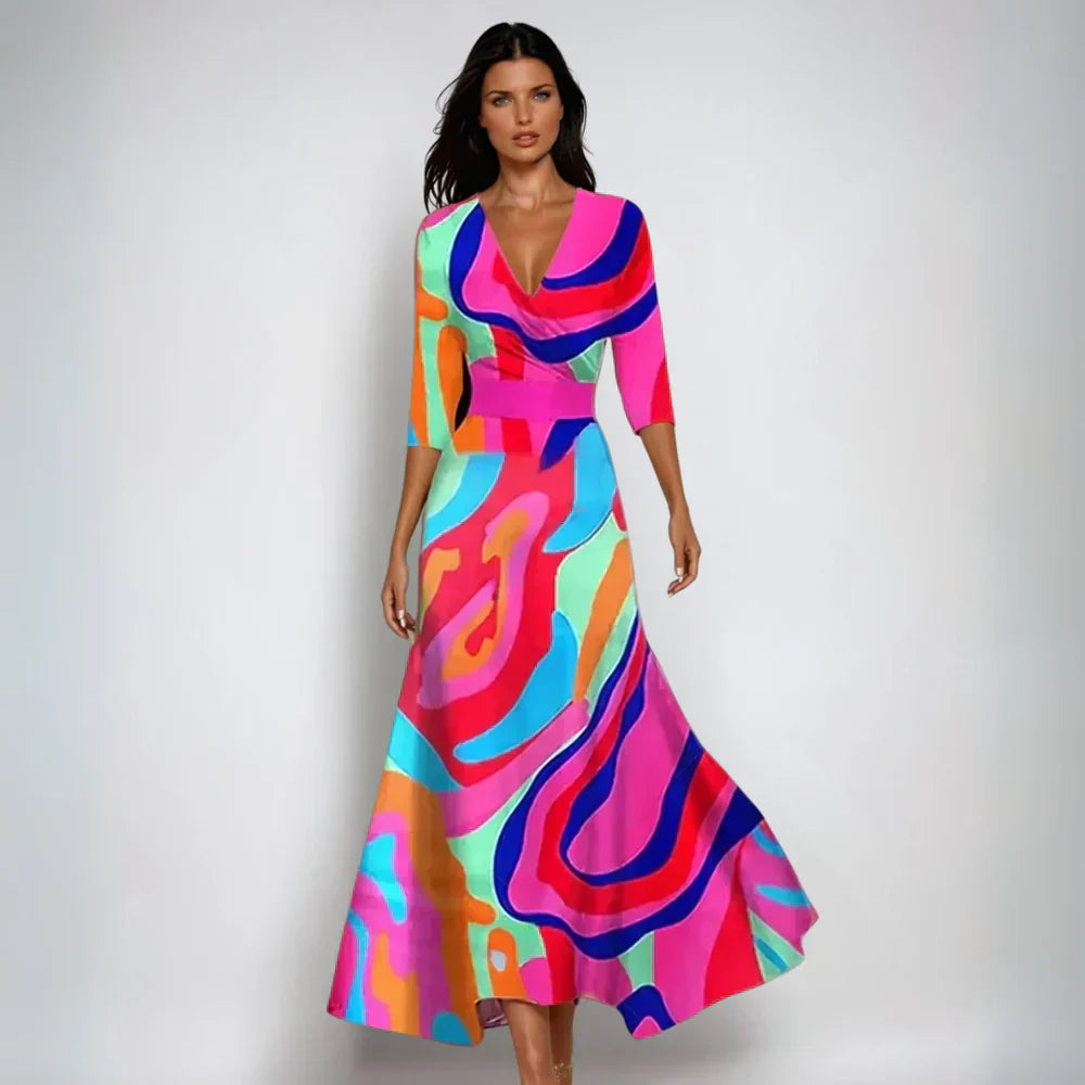 Robe portefeuille fleurie Isabella Stilfuld – Féminité et Élégance