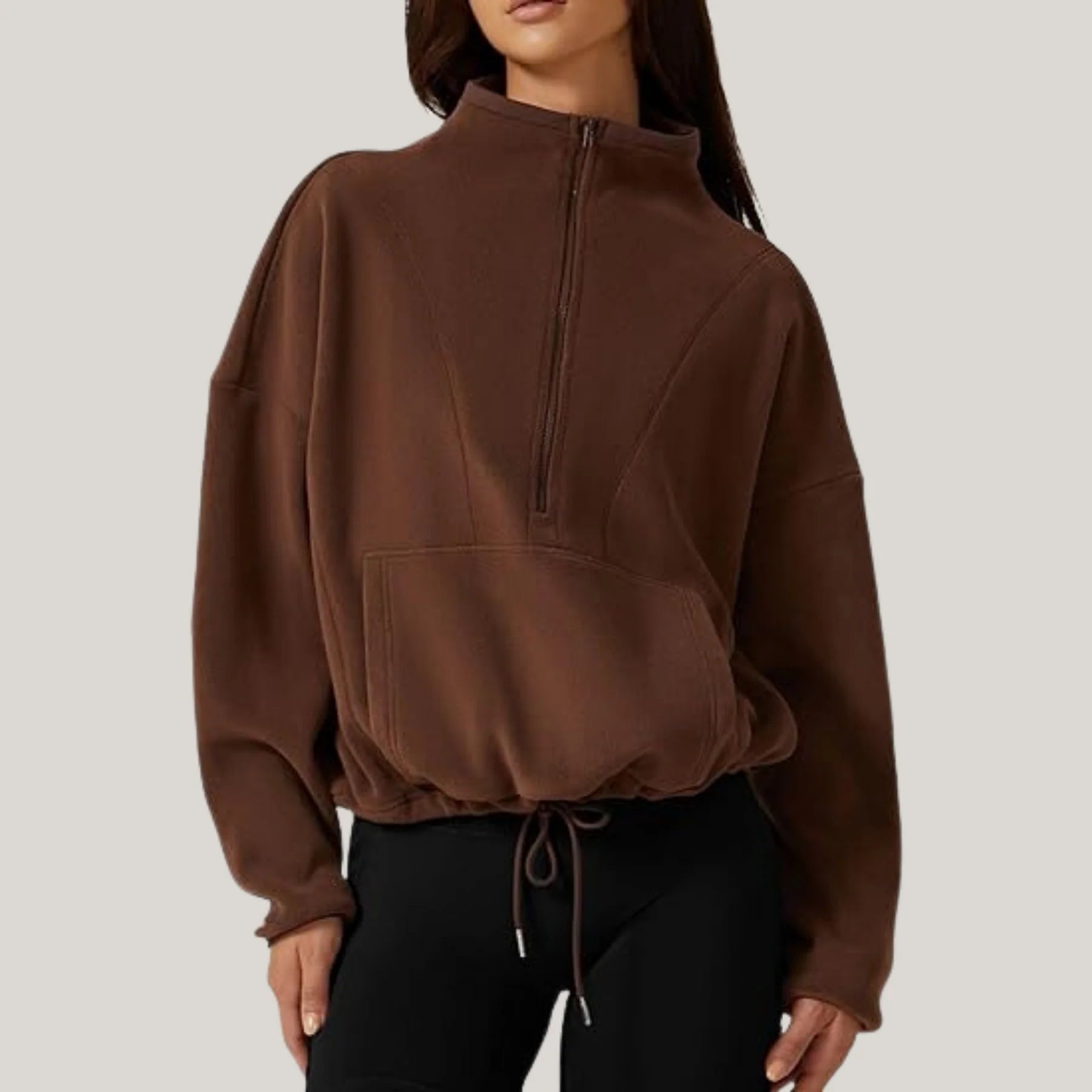Pull stylé Nelfi avec demi-zip pour femmes