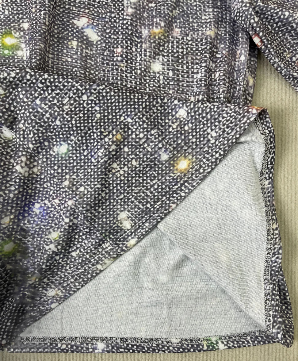 Haut Métallique Luna Sølv – Élégance Scintillante pour les Occasions Festives