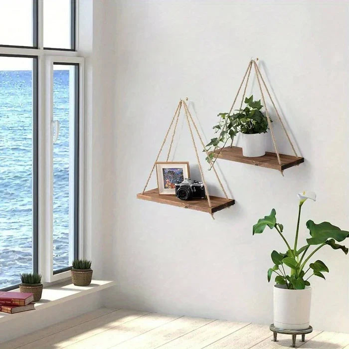 EcoFloat - Étagère en bois réglable pour la décoration intérieure