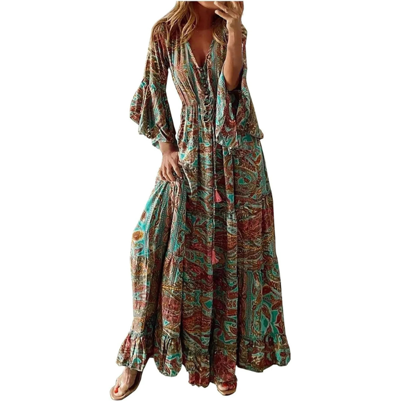 Robe d'été colorée Alma Farverig – Robe légère à motifs pour femmes