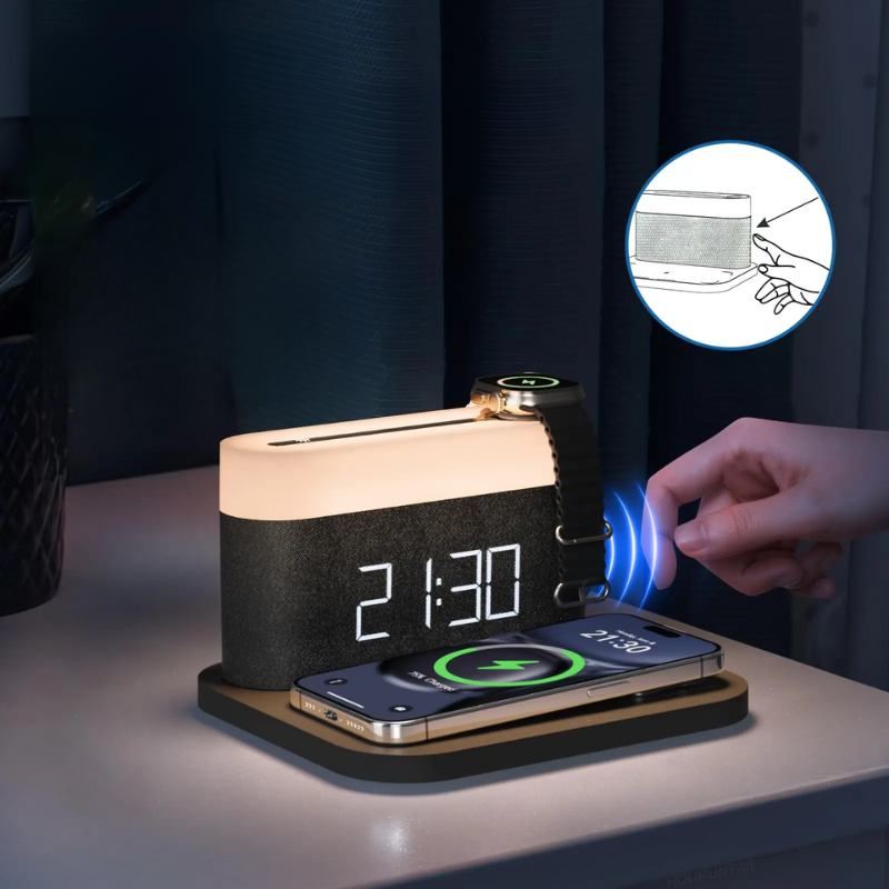 LumiCharge – Veilleuse sans fil et fonction alarme