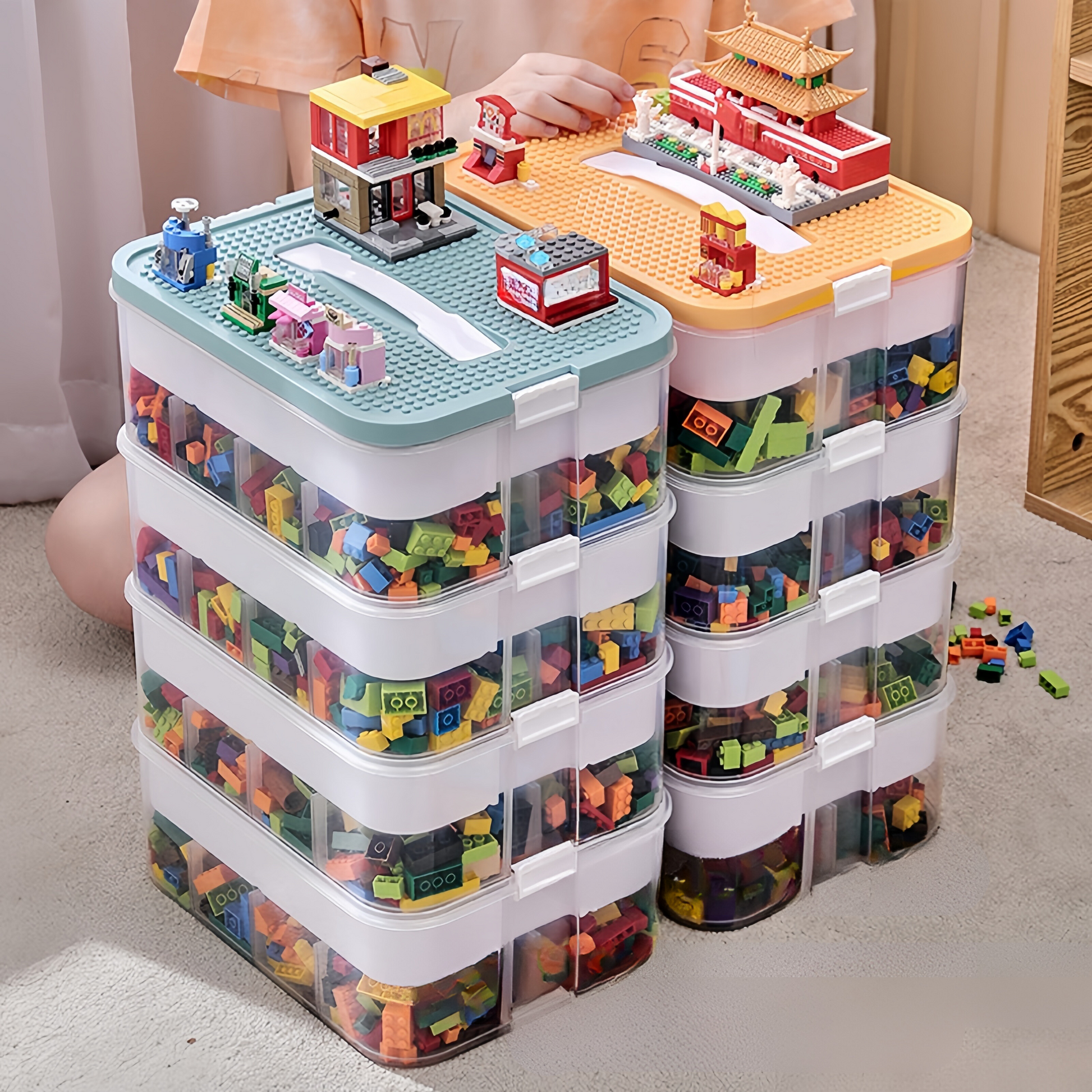 SpaceBlock – Conteneurs de rangement empilables pour blocs de construction