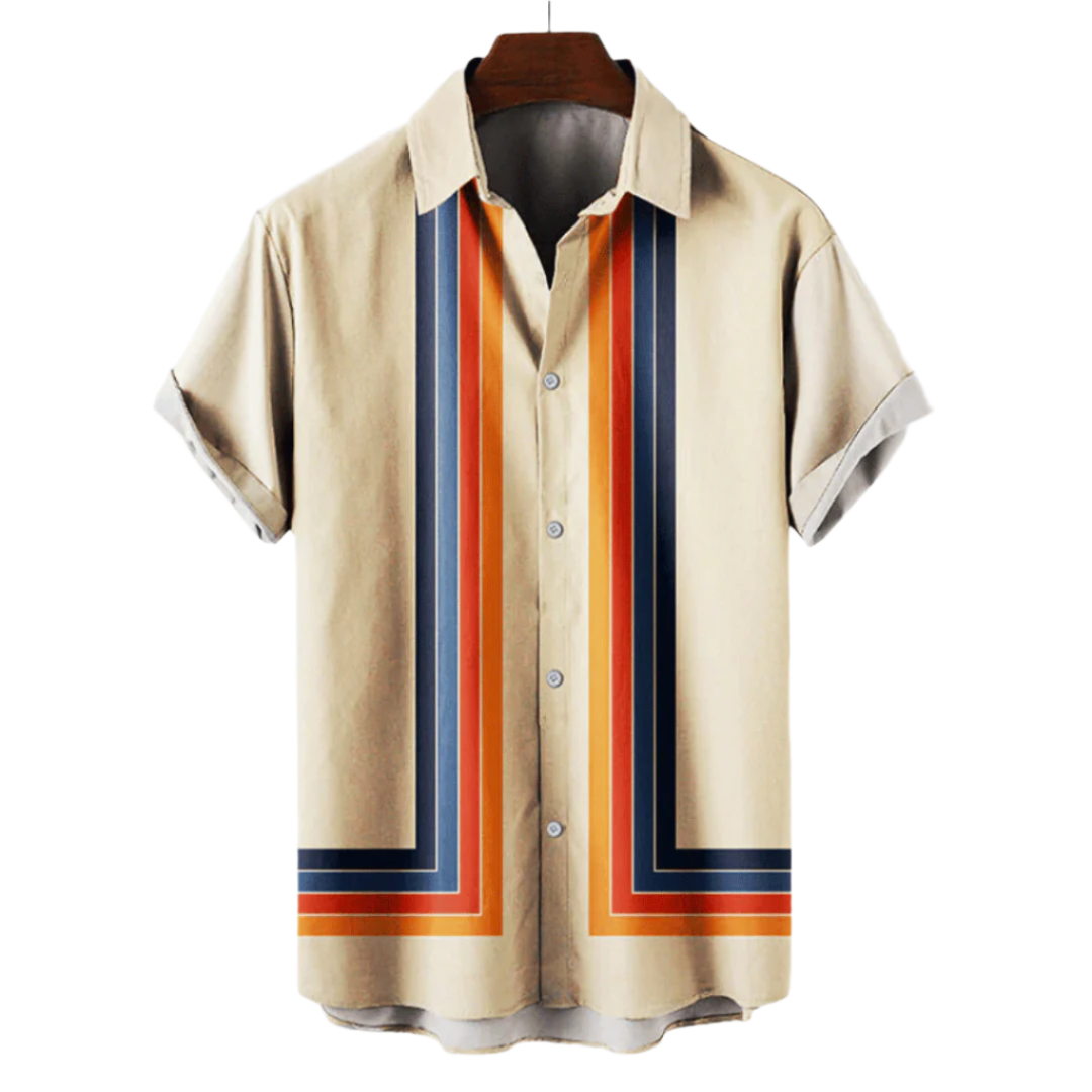 Felix Chemise à Manches Courtes pour Homme – Coupe Décontractée avec Col Revers et Fermeture Boutonnée