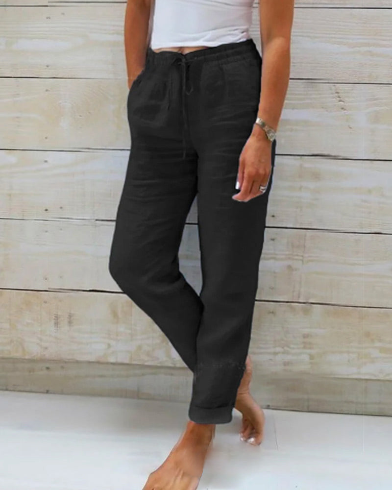 Pantalons en lin Mara