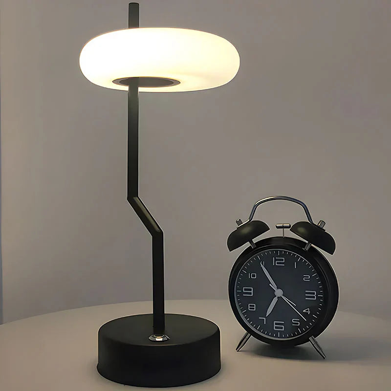 CurvaGlow - Lampe de lit élégante avec abat-jour rond