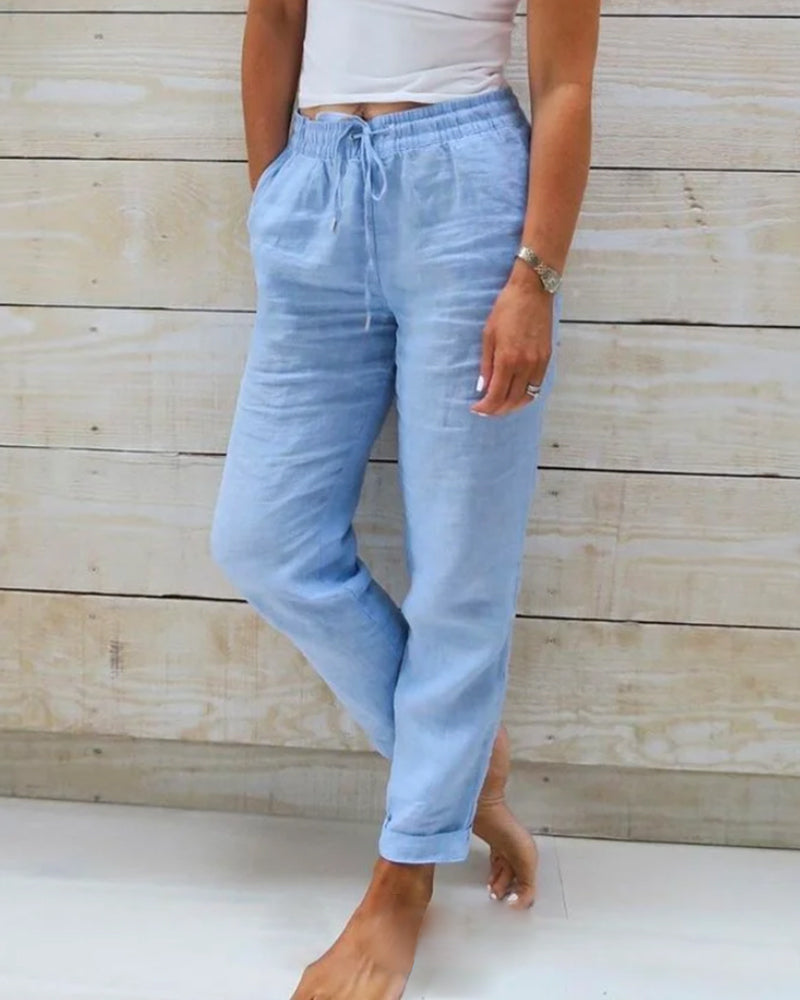 Pantalons en lin Mara