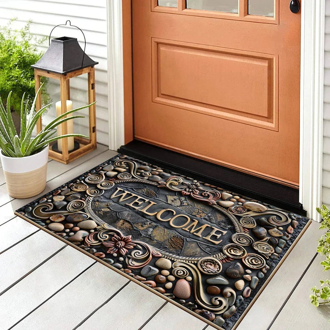 RetroVelkommen – Tapis de porte vintage inspiré pour une entrée élégante