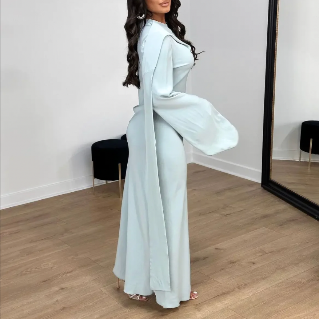 Lovi - Robe Maxi à Manches Longues avec Manches Évasées