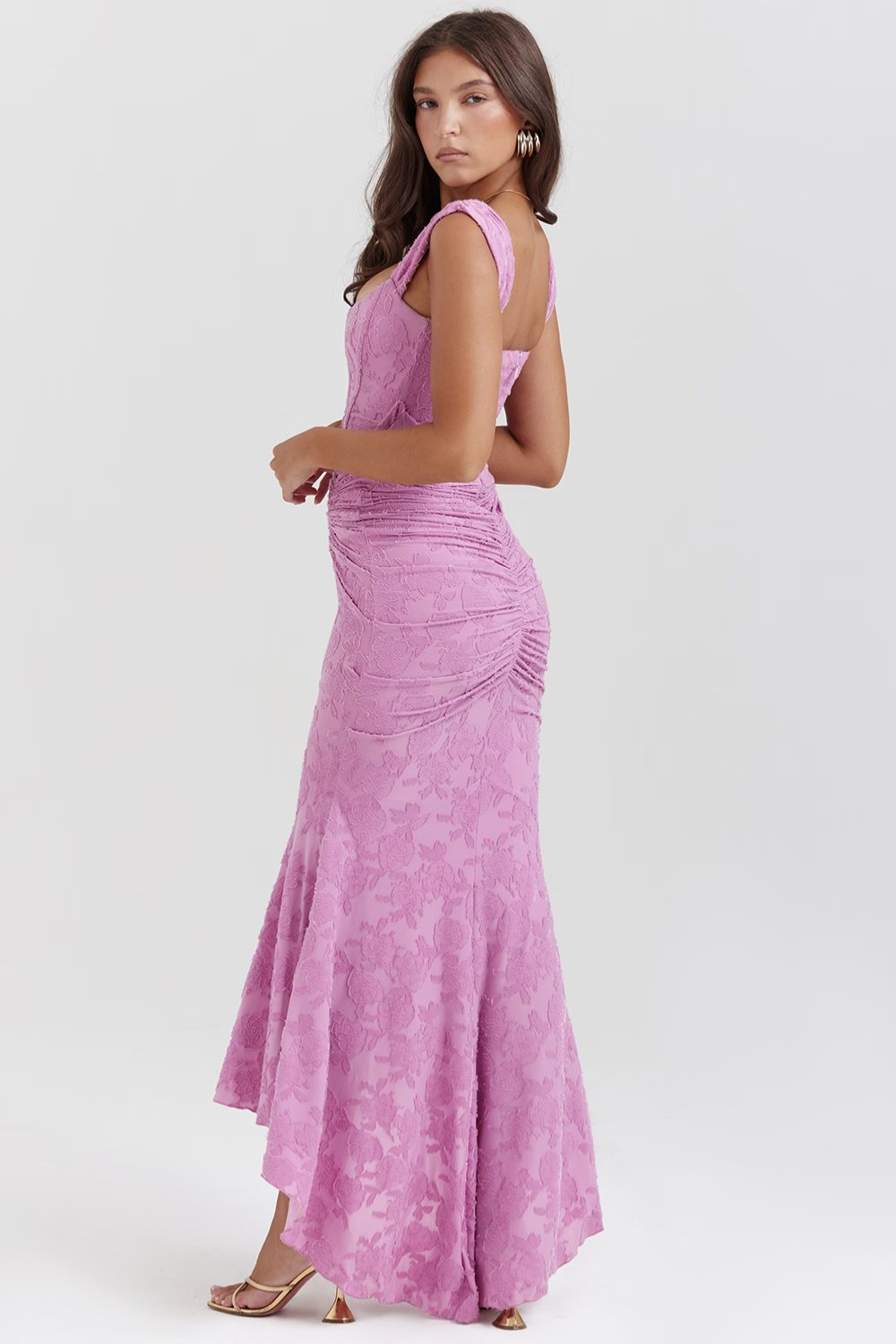 Celeste - Robe maxi avec décolleté en V profond