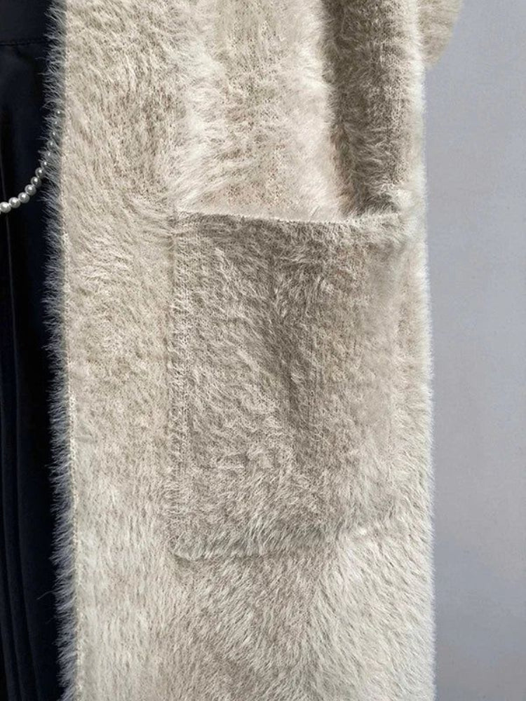 Cardigan Alma-Lang avec Poches et Coupe Décontractée pour Femmes