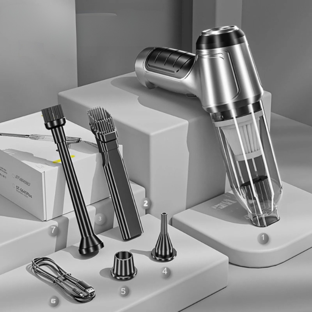 Leo PowerClean aspirateur à main sans fil – Compact, rechargeable pour voiture et maison
