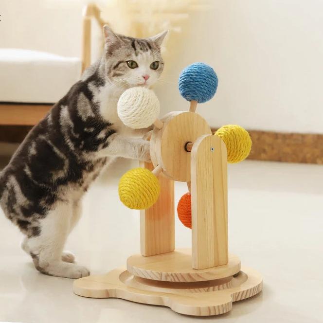 Arbre à chat multifonctionnel Kradsehjulet avec roue de Paris pour chats
