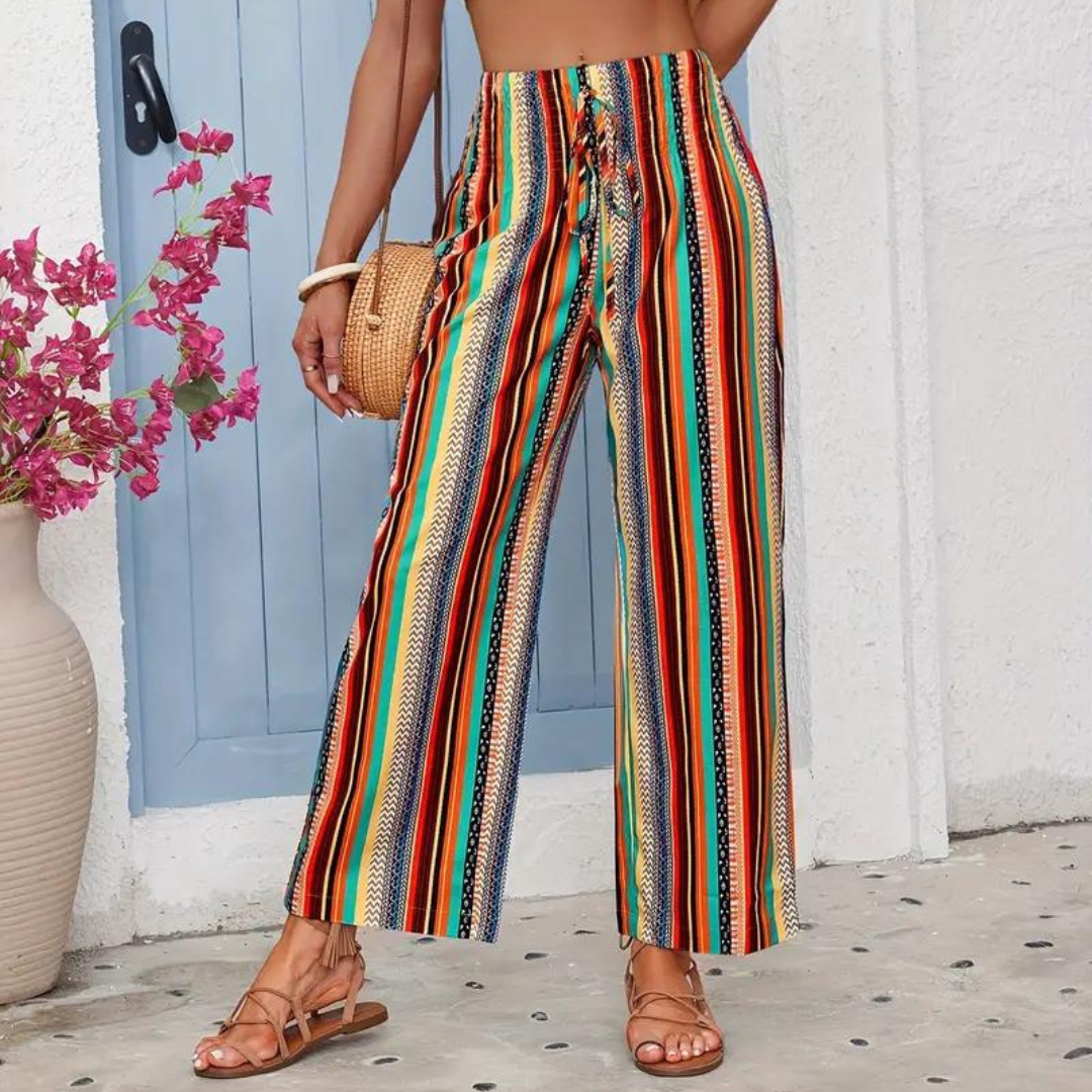 Jessa | Pantalon stylé à rayures