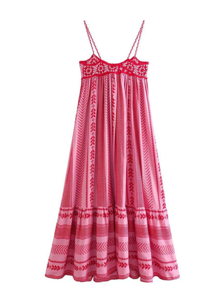 Elowen - Robe maxi à bretelles spaghetti sans dos