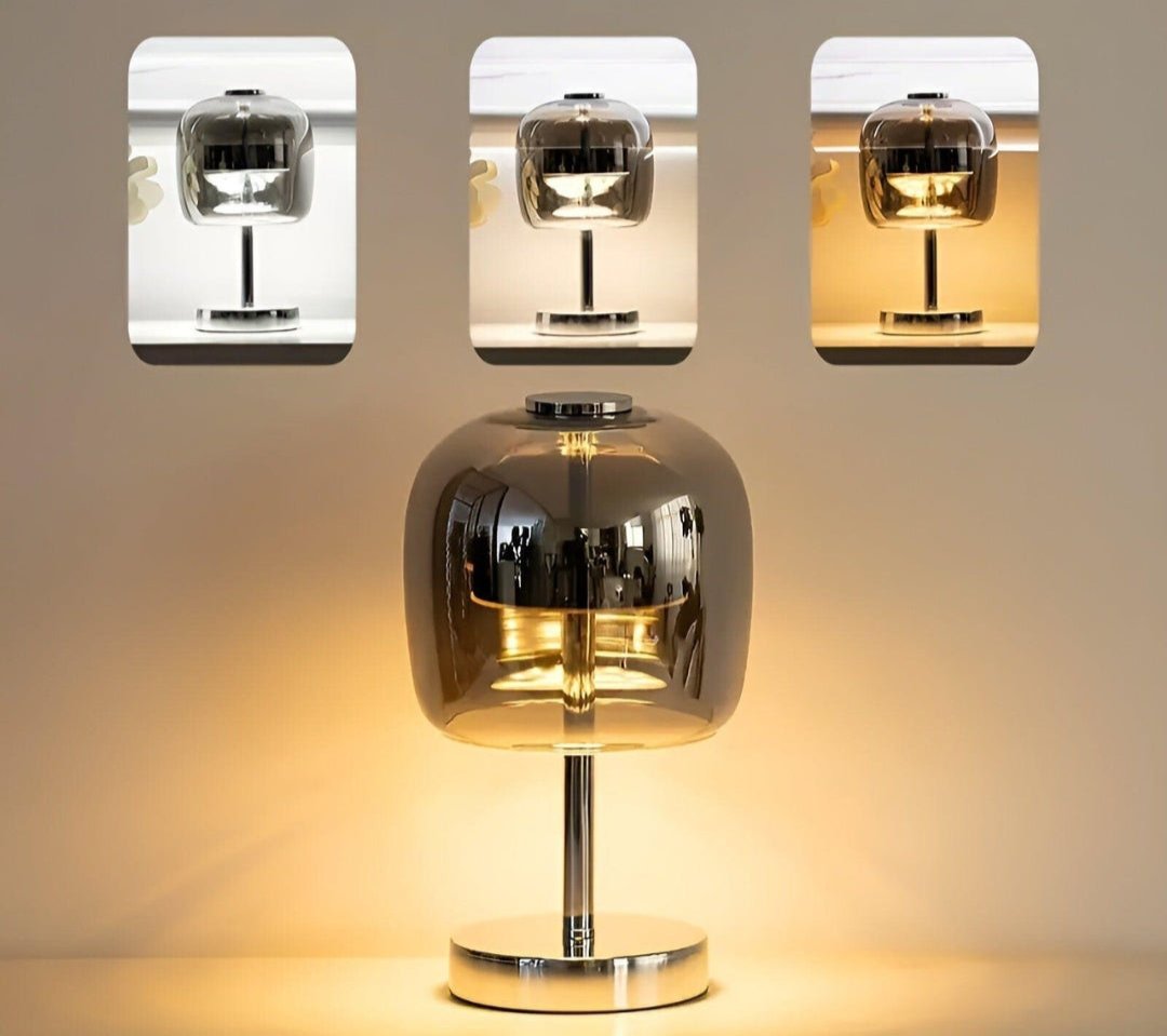 Portable - Lampe de table élégante en verre miroir