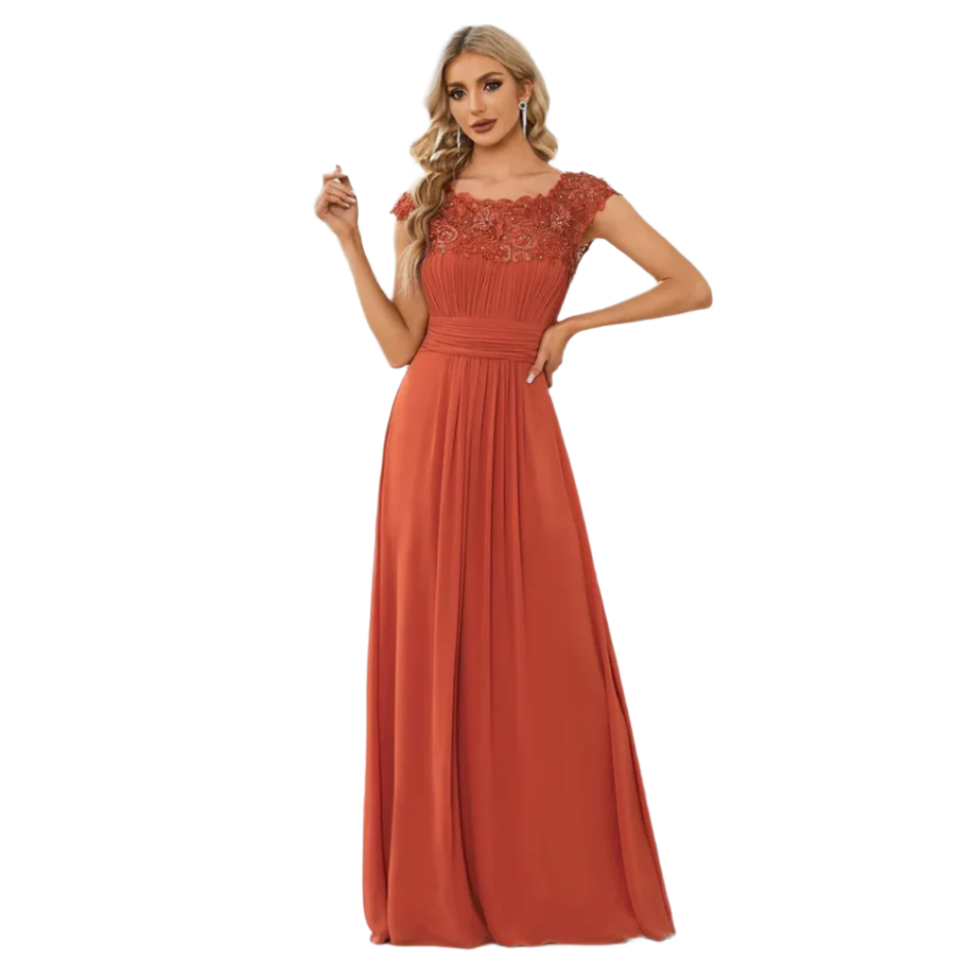 Robe Maxi Élégante avec Manches Plissées – Style Intemporel pour Femmes