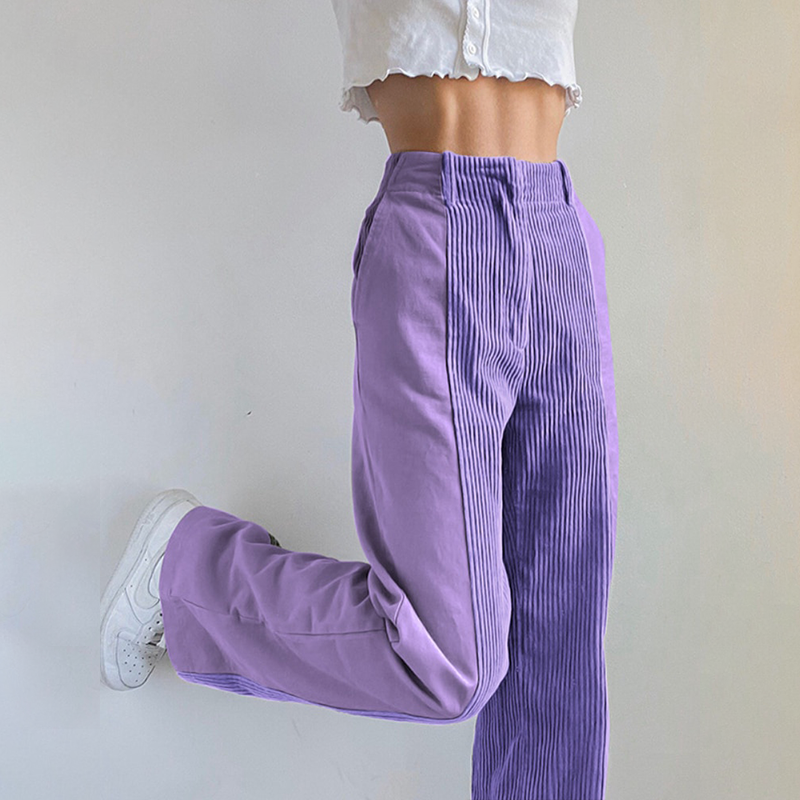 Jasmine | Pantalons en velours côtelé droits élégants