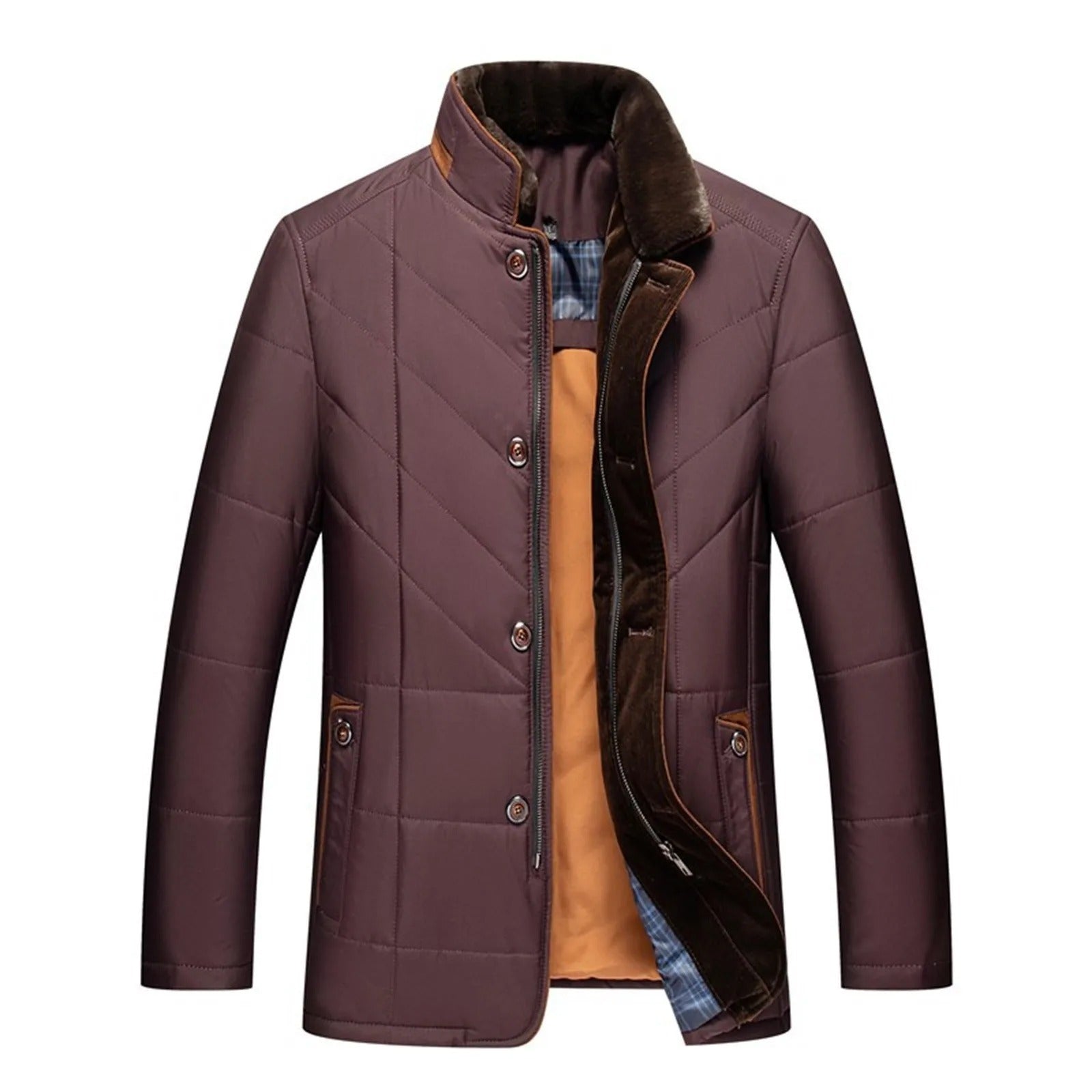 Daniel - Veste boutonnée à col montant pour homme