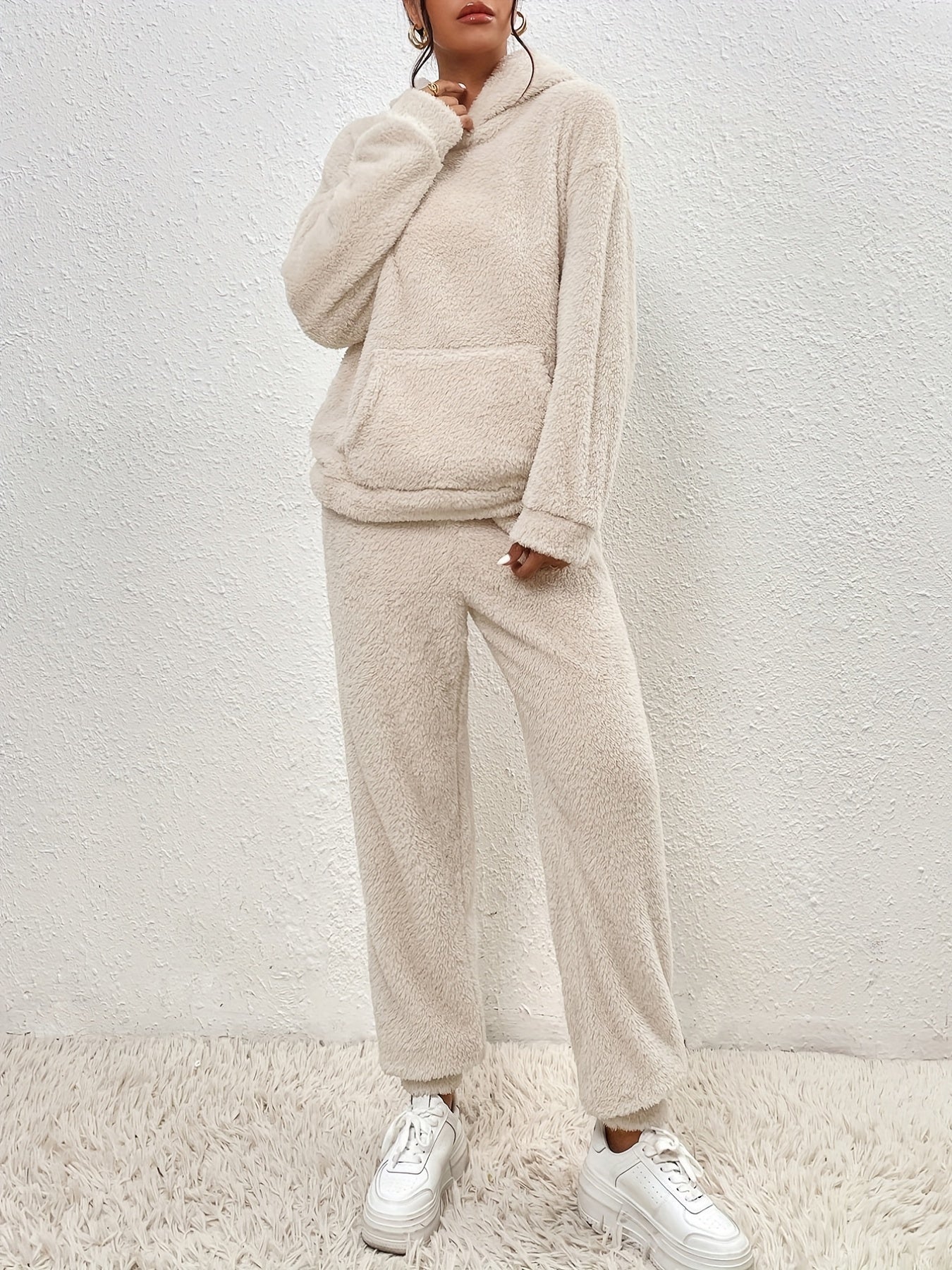 Megan - Sweat-shirt à capuche en polaire et pantalons de jogging pour femmes