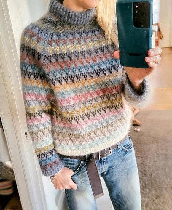 Tendance d'automne® Pull à manches longues en peluche